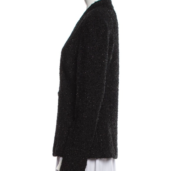 St. John Knit Tweed beaded evening jacket- Blk shimmer caviar Size 10 - Picture 2 of 6